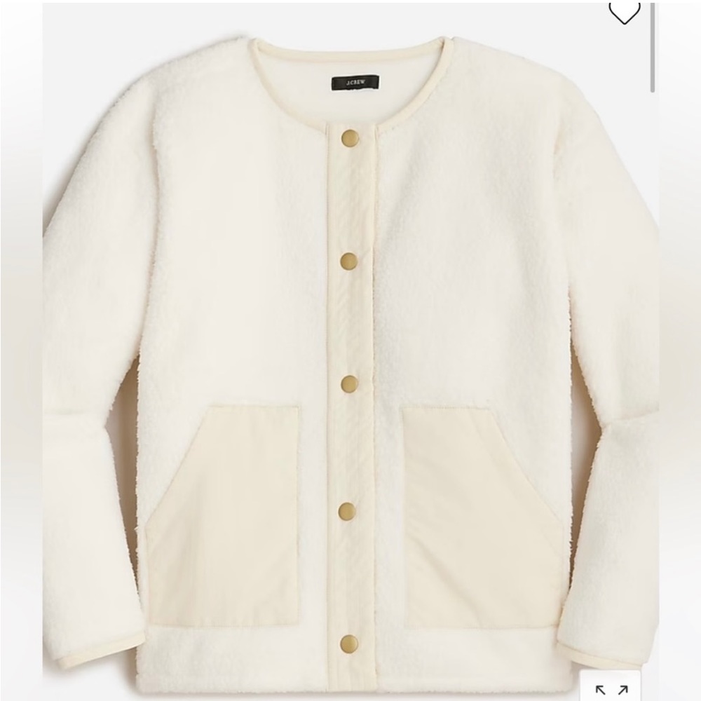J. Crew Sherpa Lady Jacket Size Small White NWT